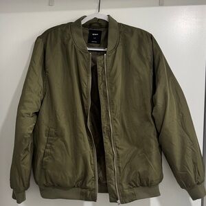 Olive Green Bomber Jacket